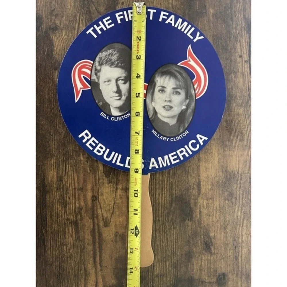 2-PC Bill & Hillary Clinton First Family Rebuilds America‎ Hand Fan Campaign